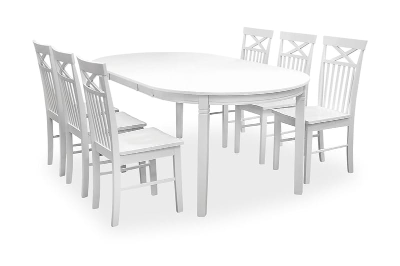 Läckö Matgrupp med 6 Michigan Stolar - Möbler - Matgrupper - Oval matgrupp