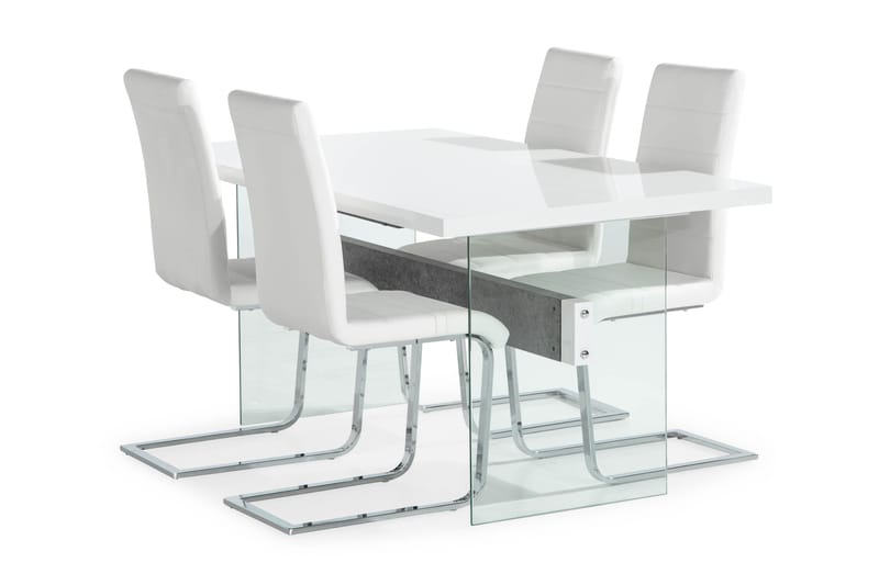 Jamice Förlängningsbart Matbord  4 st Nibe Matstol - Möbler - Matgrupper - Rektangulär matgrupp