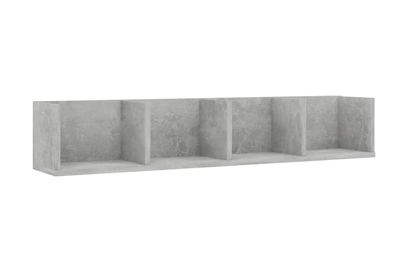 CD-hylla betonggrå 100x18x18 cm spånskiva