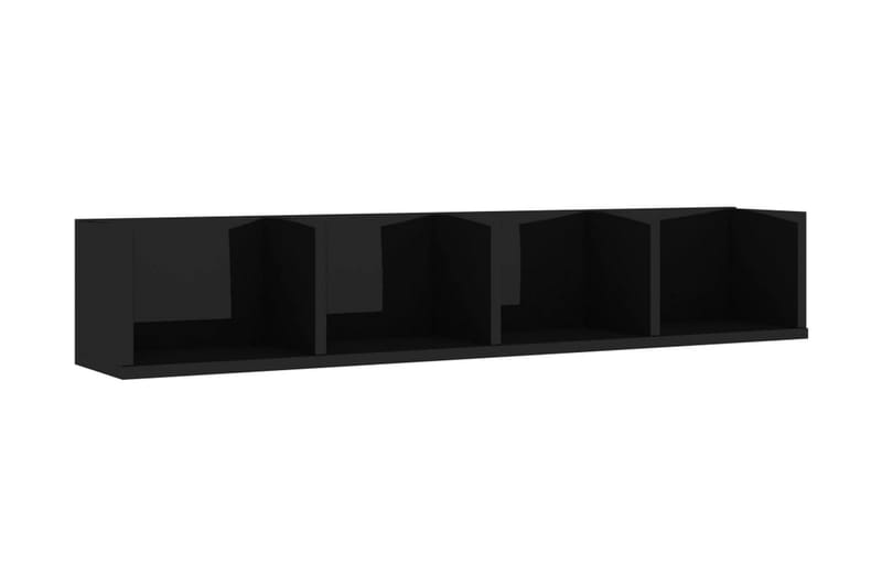 CD-hylla svart högglans 100x18x18 cm spånskiva - Svart - Möbler - Tv-möbler & mediamöbler - CD-hylla & DVD-hylla