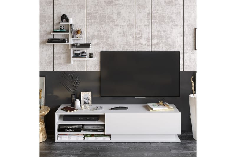 Achberg Tv-bänk 150 cm - Vit - Möbler - Tv möbel & mediamöbel - TV bänk & mediabänk