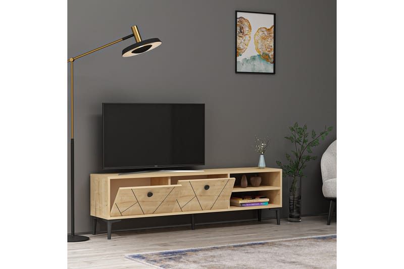 Andalos Tv-bänk 150 cm - Ljus Natur - Möbler - Tv möbel & mediamöbel - TV bänk & mediabänk