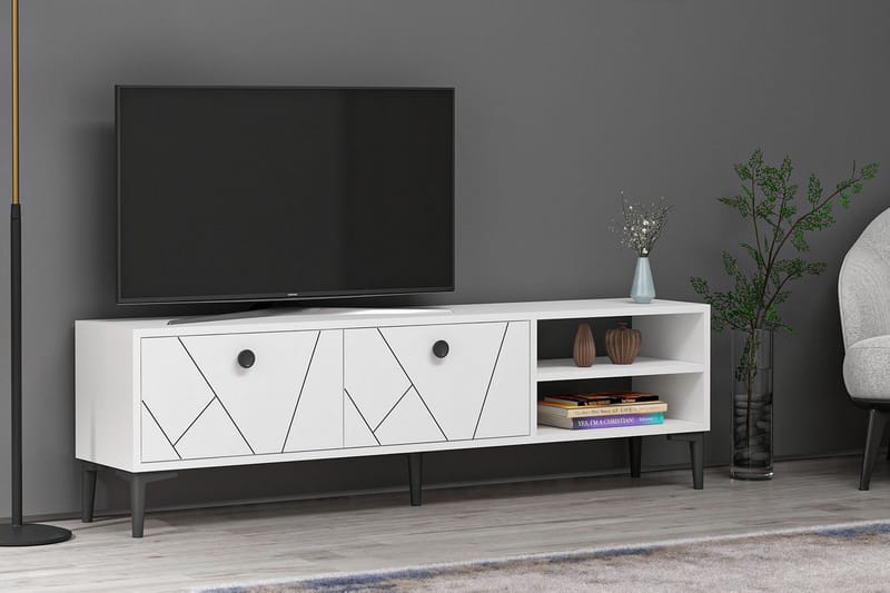 Andalos Tv-bänk 150 cm - Vit - Möbler - Tv möbel & mediamöbel - TV bänk & mediabänk