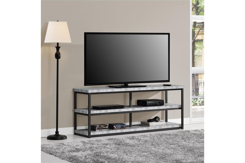 Ashlar Tv-bänk 160x41,9 cm Ljusgrå - Dorel Home - Möbler - Tv möbel & mediamöbel - TV bänk & mediabänk