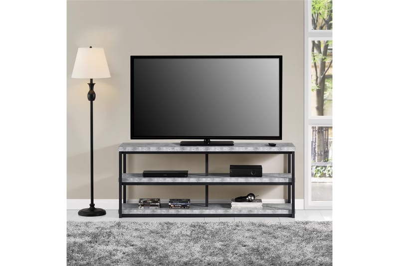 Ashlar Tv-bänk 160x41,9 cm Ljusgrå - Dorel Home - Möbler - Tv möbel & mediamöbel - TV bänk & mediabänk