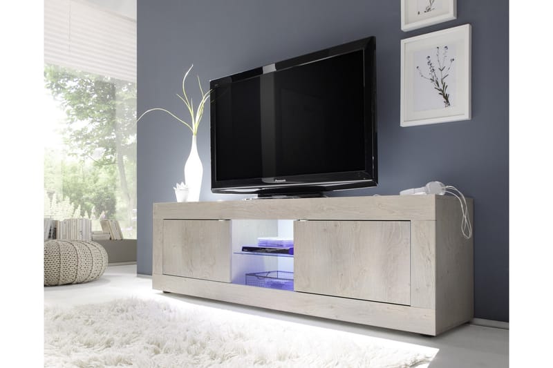 Basic TV-bänk 181 cm - Brun/Grå - Möbler - Tv möbel & mediamöbel - TV bänk & mediabänk