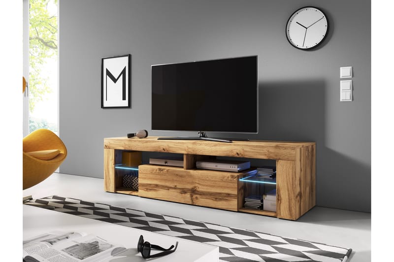 Bornos Tv-bänk 140 cm LED-belysning - Rustik Eklook - Möbler - Bord & matgrupper - Matbord & köksbord