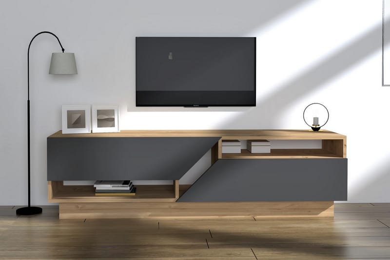 Buluca Tv-bänk 160 cm - Blå/Antracit - Möbler - Tv möbel & mediamöbel - TV bänk & mediabänk