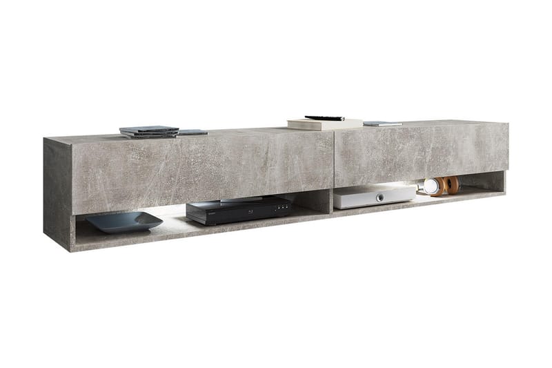 Bunium TV-bänk 180x32x30 cm - Beige/Grå - Möbler - Bord & matgrupper - Avlastningsbord - Brickbord & småbord