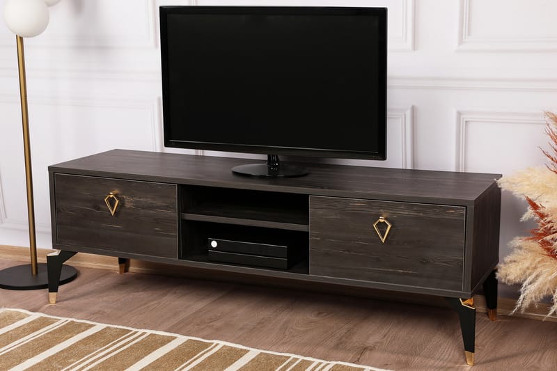Buvillage Tv-bänk 143 cm - Mörkbrun - Möbler - Tv möbel & mediamöbel - TV bänk & mediabänk