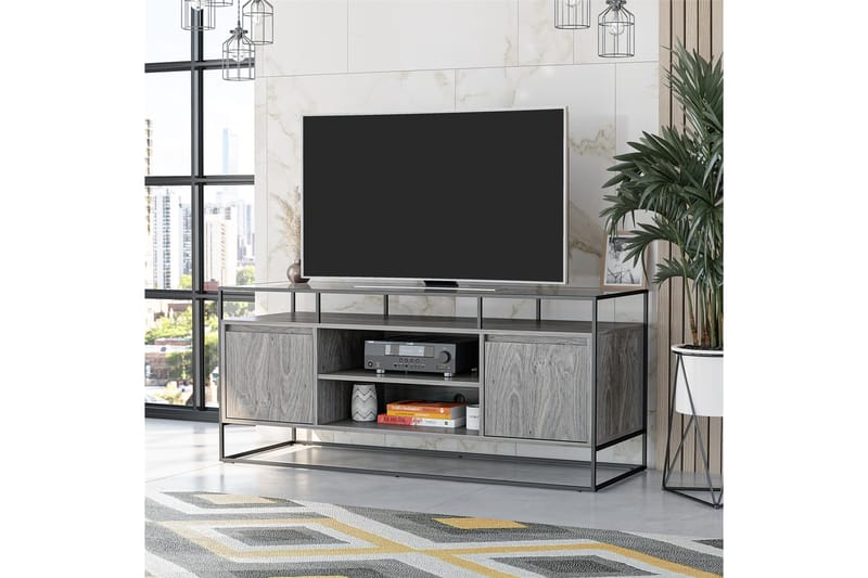 Camley Tv-bänk 136,6x49,8 cm Grå - Dorel Home - Möbler - Tv möbel & mediamöbel - TV bänk & mediabänk