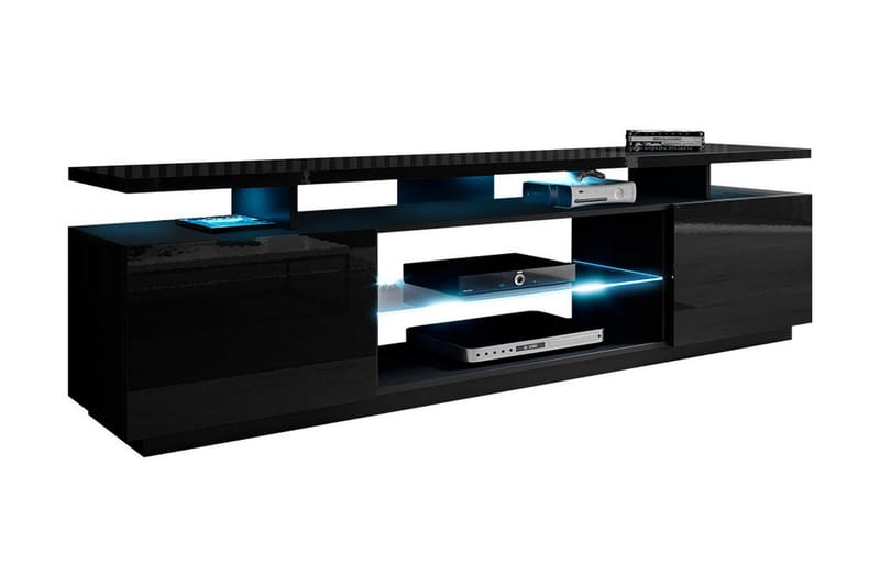 Ceasar TV-bänk 180 cm med LED - Svart - Möbler - Tv möbel & mediamöbel - TV bänk & mediabänk