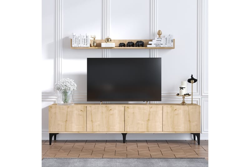 Cizylydu Tv-bänk 180 cm - Natur - Möbler - Tv möbel & mediamöbel - TV bänk & mediabänk