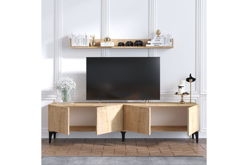 Cizylydu Tv-bänk 180 cm - Natur - Möbler - Tv möbel & mediamöbel - TV bänk & mediabänk