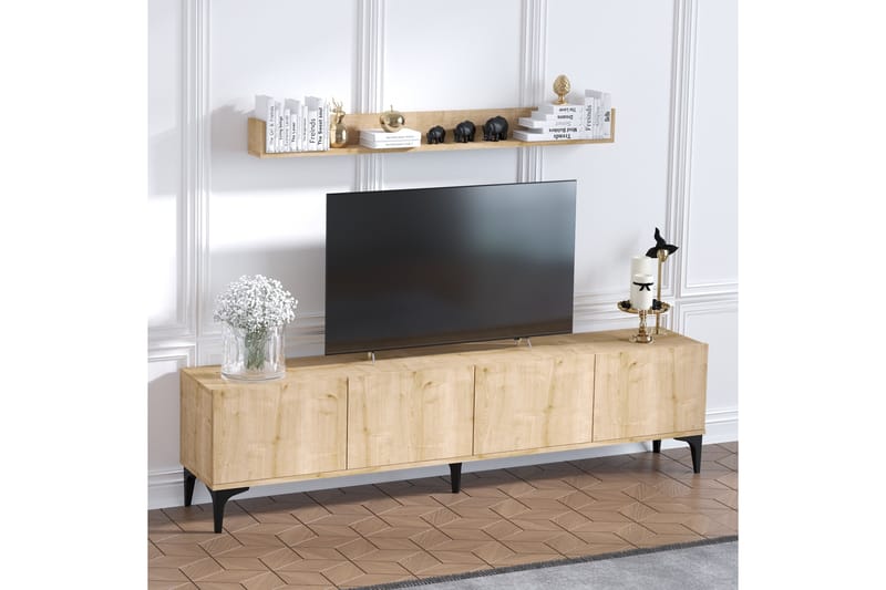 Cizylydu Tv-bänk 180 cm - Natur - Möbler - Tv-möbler & mediamöbler - TV-bänk & mediabänk
