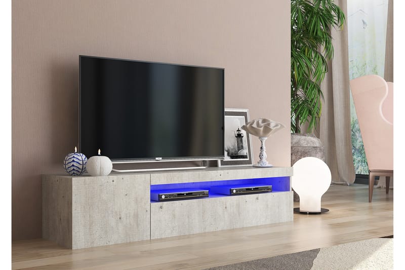 Daiquiria Tv-bänk 155 cm - Betonggrå - Möbler - Tv möbel & mediamöbel - TV bänk & mediabänk