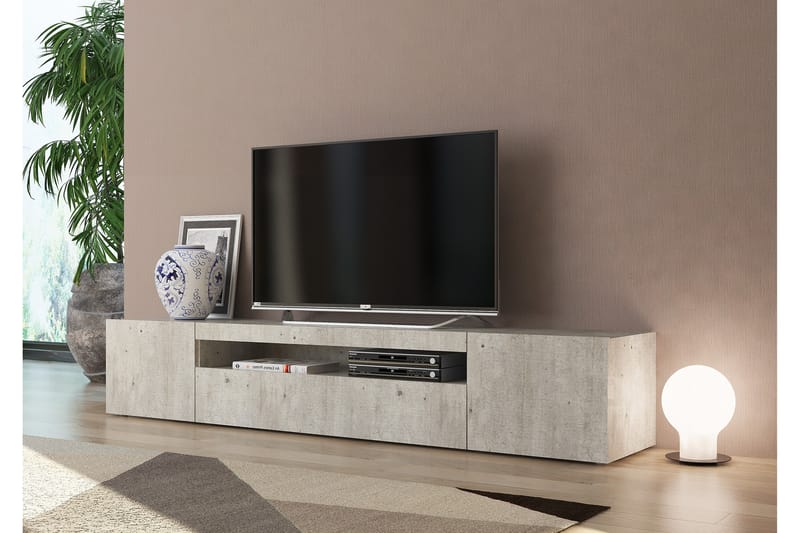 Daiquiria Tv-bänk 200 cm - Betonggrå - Möbler - Tv möbel & mediamöbel - TV bänk & mediabänk
