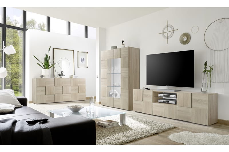 Dama TV-bänk 181 cm Stor - Samoa Ek/Trä - Möbler - Tv möbel & mediamöbel - TV bänk & mediabänk