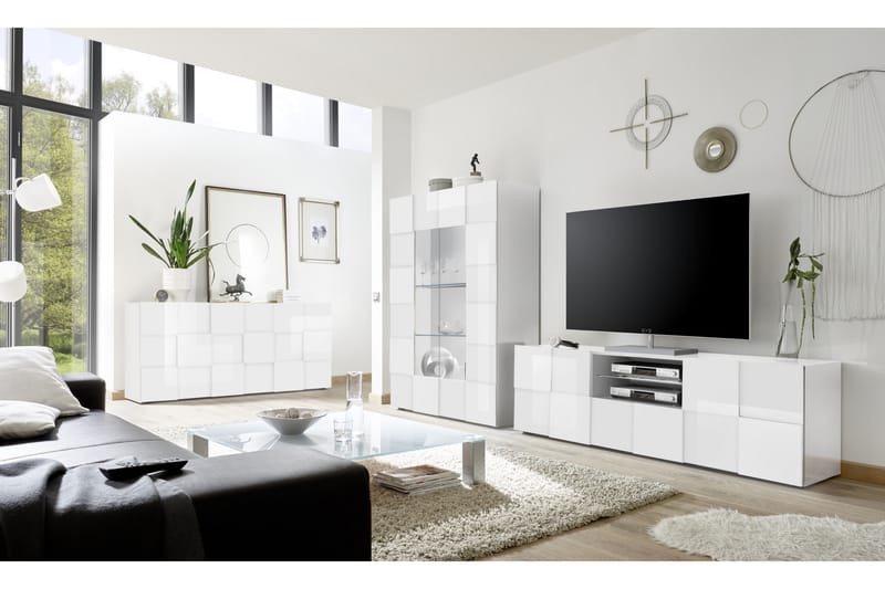 Dama TV-bänk 181 cm Stor - Vit - Möbler - Tv möbel & mediamöbel - TV bänk & mediabänk