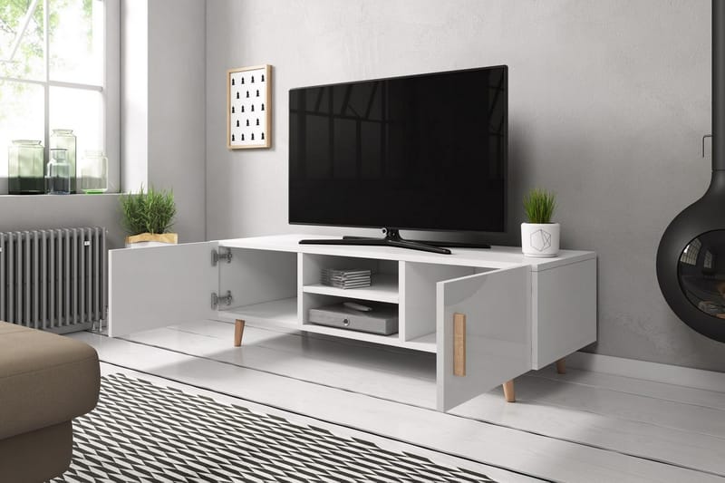 Danderyd TV-Bänk 140 cm - Vit - Möbler - Tv möbel & mediamöbel - TV bänk & mediabänk