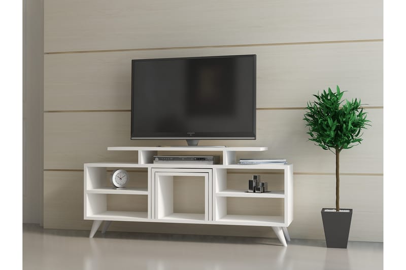 Decorotika Tv-bänk 120 cm - Vit - Möbler - Tv möbel & mediamöbel - TV bänk & mediabänk