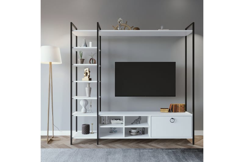 Evrenli Tv-bänk 180 cm - Vit - Möbler - Tv möbel & mediamöbel - TV bänk & mediabänk