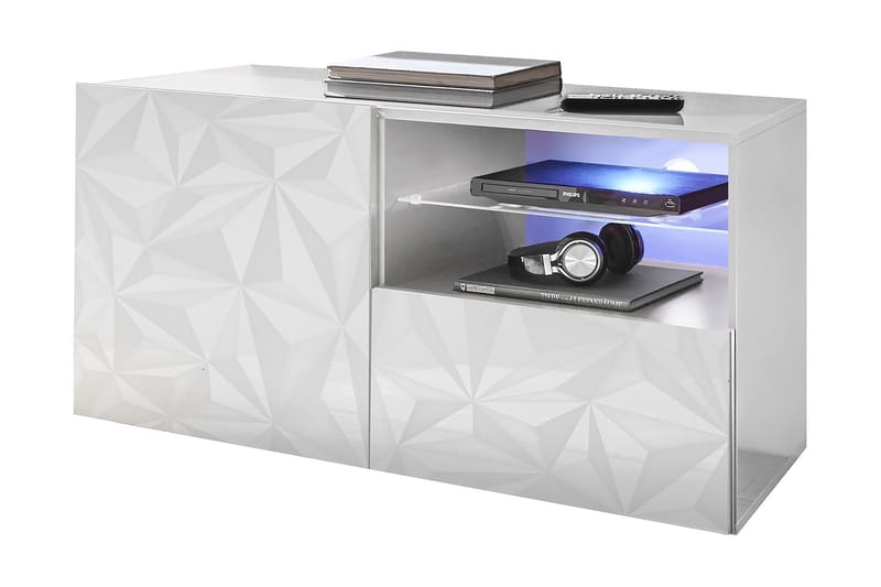 Fasett TV-bänk 122 cm - Vit - Möbler - Bord & matgrupper - Matbord & köksbord