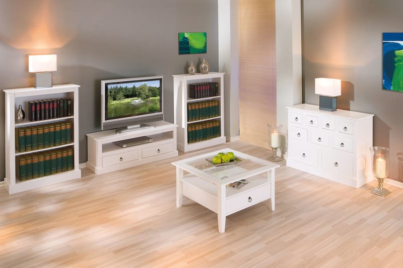 Galois TV-bänk 118 cm - Vit - Möbler - Tv möbel & mediamöbel - TV bänk & mediabänk