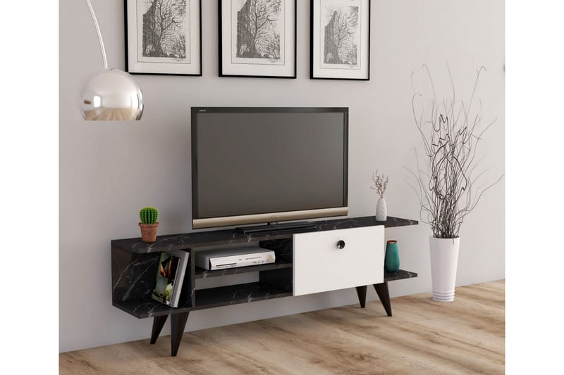 Gurnar Tv-bänk 120 cm - Svart/Vit - Möbler - Tv-möbler & mediamöbler - TV-bänk & mediabänk