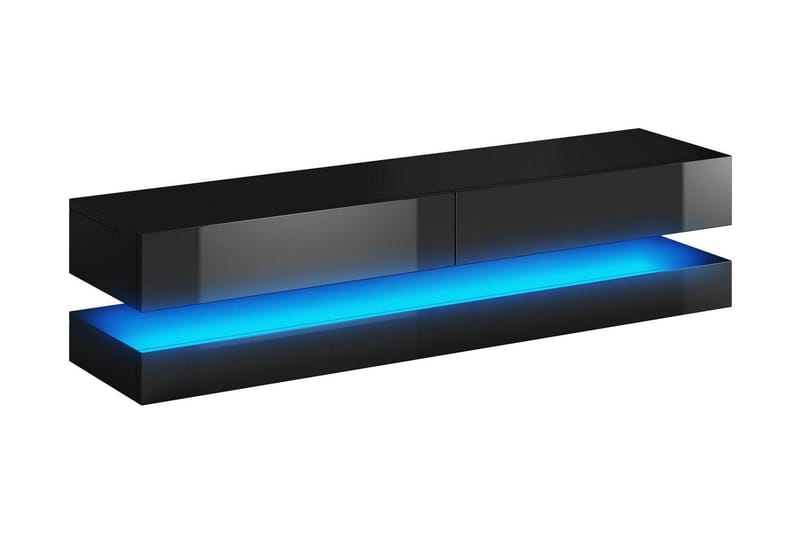 Hamilton TV-Bänk 140 cm med LED-belysning - Svart - Förvaring - Förvaringsmöbler - Sideboard & skänk