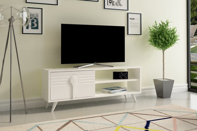 Hejde TV-Bänk 120 cm - Vit - Möbler - Tv möbel & mediamöbel - TV bänk & mediabänk