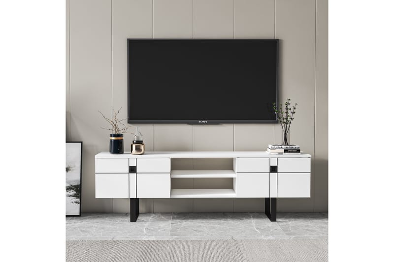 Honel Tv-bänk 160 cm - Vit - Möbler - Tv möbel & mediamöbel - TV bänk & mediabänk