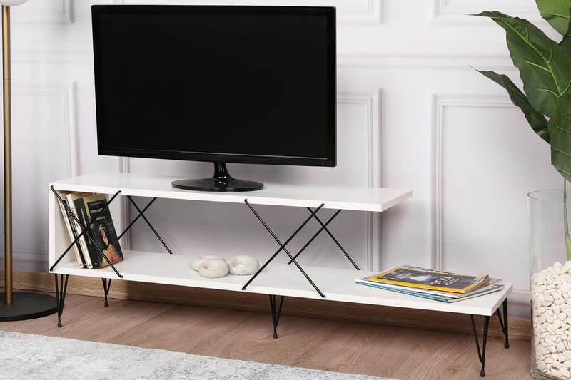 Jaennis Tv-bänk 120 cm - Vit - Möbler - Soffa - Hörnsoffa