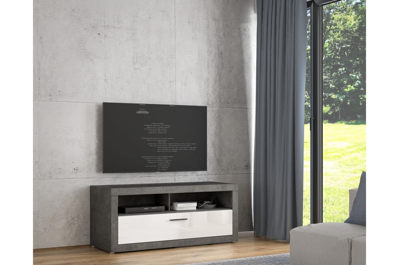 Kranea Tv-bänk 138 cm - Grå/Vit - Möbler - Tv möbel & mediamöbel - TV bänk & mediabänk