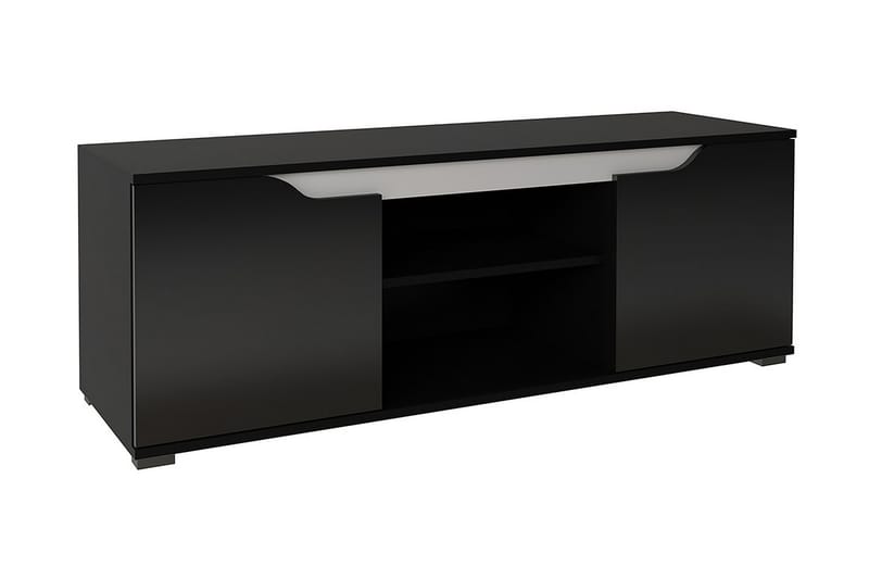 Lanco TV-bänk 135x40x47 cm LED-belysning - Svart - Möbler - Tv möbel & mediamöbel - TV bänk & mediabänk