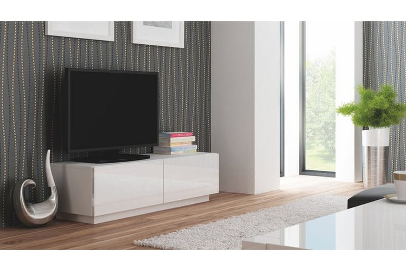 Livo TV-bänk 160 cm - Vit - Möbler - Tv möbel & mediamöbel - TV bänk & mediabänk