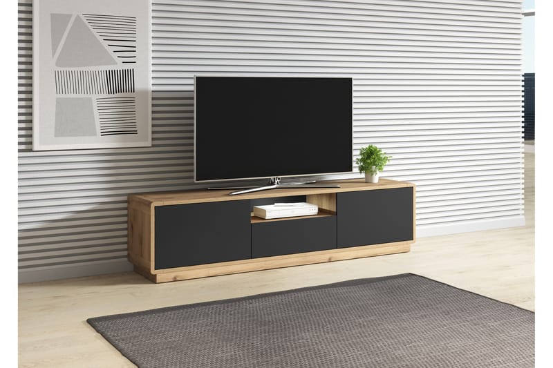 Louetta Tv-bänk 180 cm - Brun/Svart - Möbler - Tv möbel & mediamöbel - TV bänk & mediabänk