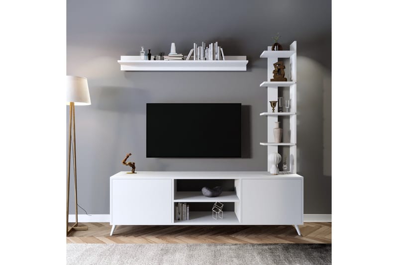 Milandes Tv-bänk 180 cm - Vit - Möbler - Tv möbel & mediamöbel - TV bänk & mediabänk