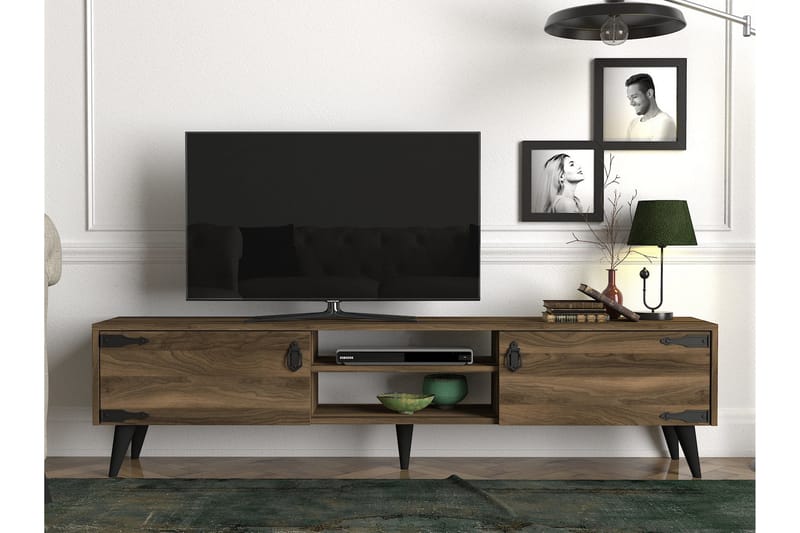Mohed TV-Bänk 180 cm - Brun/Svart - Möbler - Tv-möbler & mediamöbler - TV-bänk & mediabänk