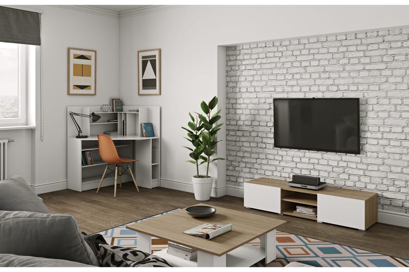 Oxidam TV-bänk 140 cm - Trä/Vit - Möbler - Tv-möbler & mediamöbler - TV-bänk & mediabänk