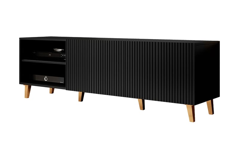 Pafos Tv-bänk 40x52x150 cm - Svart - Förvaring - Förvaringsmöbler - Sideboard & skänk