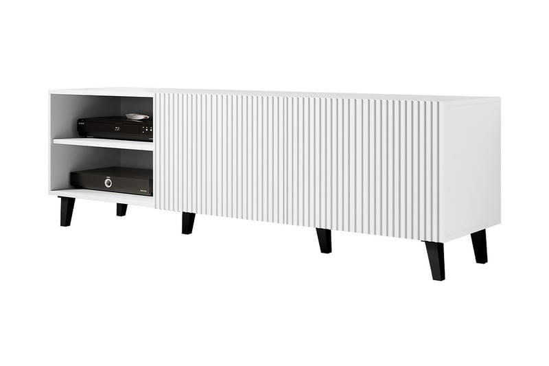 Pafos Tv-bänk 40x52x150 cm - Vit/Svart - Möbler - Tv möbel & mediamöbel - TV bänk & mediabänk