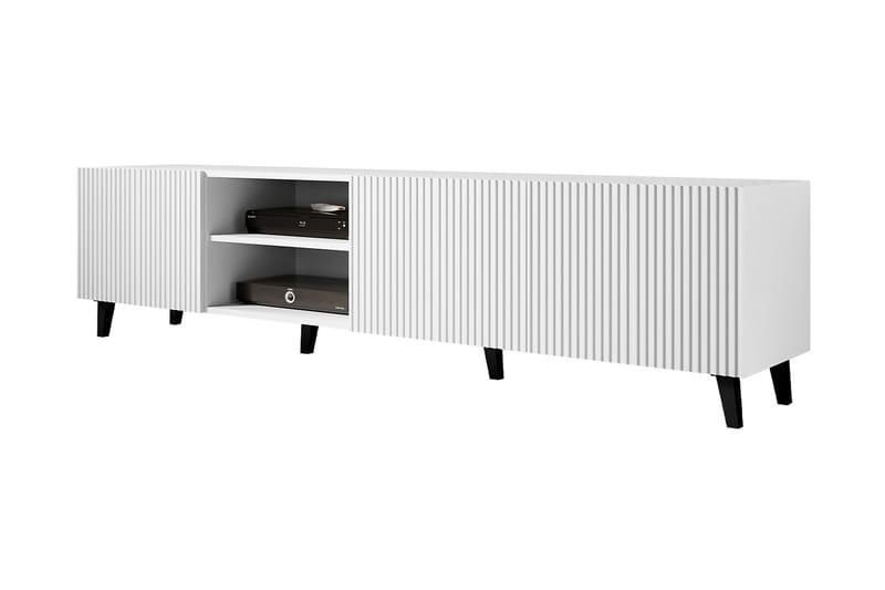 Pafos Tv-bänk 40x52x200 cm - Vit/Svart - Möbler - Bord & matgrupper - Soffbord