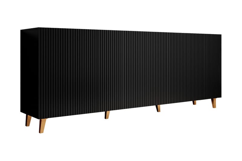 Pafos Tv-bänk 40x82x200 cm - Svart - Förvaring - Förvaringsmöbler - Sideboard & skänk
