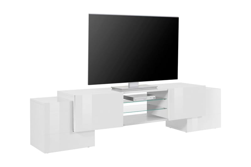 Pillona Tv-bänk 190 cm - Vit Högglans - Möbler - Tv möbel & mediamöbel - TV bänk & mediabänk