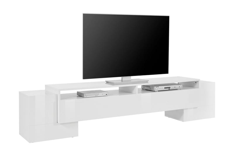 Pillona Tv-bänk 210 cm - Vit Högglans - Möbler - Tv möbel & mediamöbel - TV bänk & mediabänk