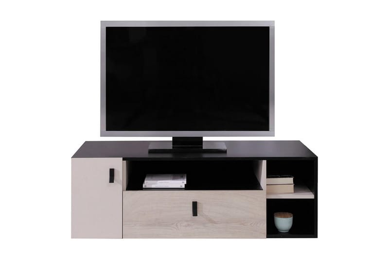 Planeta TV-bänk 120 cm - Svart/Natur/Beige - Möbler - Tv möbel & mediamöbel - TV bänk & mediabänk