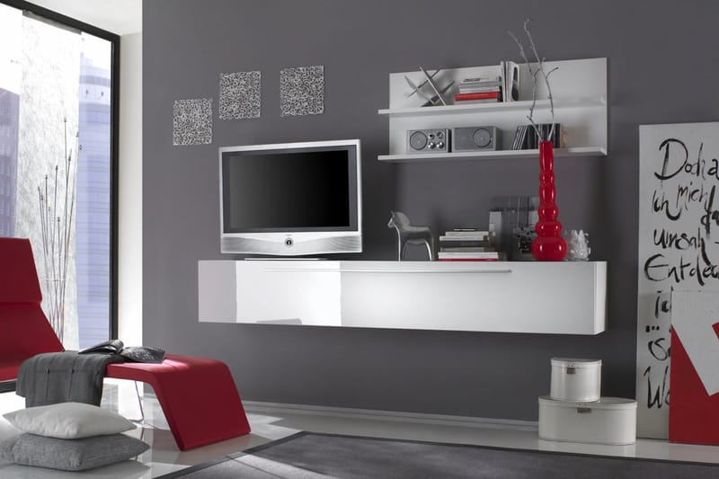 Primo TV-bänk 210 cm - Vit - Möbler - Tv möbel & mediamöbel - TV bänk & mediabänk