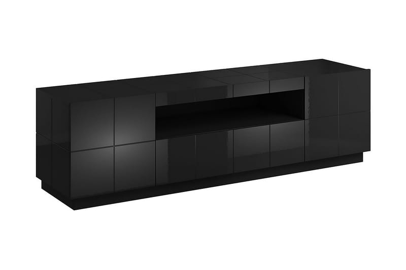 Reja TV-bänk 184 cm + LED - Svart Högglans/Vit LED - Möbler - Tv möbel & mediamöbel - TV bänk & mediabänk