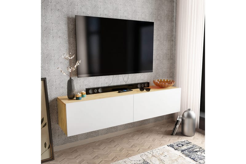 Rinorea Tv-bänk 159,7x34,1 cm - Vit - Möbler - Tv möbel & mediamöbel - TV bänk & mediabänk